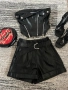 Кожени Бюстие и къси панталонки Bershka , снимка 1
