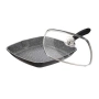 Грил тиган Cheffinger 28×28 см с капак – мраморно покритие, снимка 4