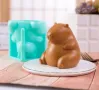 3d Капибара Capybara седнал хамстер силиконов молд форма фондан шоколад гипс свещ смола, снимка 1