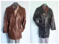 Два броя / Vintage / Винтидж дълго яке / манто от естествена кожа , снимка 1