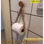 Винтидж аксесоар за баня - държач за тоалетна хъртия с въже - КОД 3222, снимка 11