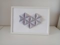 3D лилаво сърце, оригами, в рамка, декорация за стена, подарък, снимка 4