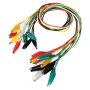 Цветни кабели тип крокодил, 10 броя в комплект / големи, снимка 1 - Други инструменти - 43828527