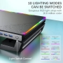 Чисто нова Стойка за монитор MOOJAY S57 за настолни RGB геймърски светлини с 4 USB 3.0 хъба..., снимка 3