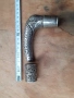 Стар сребърен бастун чадър дръжка сребро антика 19 век, снимка 6