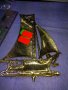 Стар КРАСИВ ДЕКОРАТИВЕН БРОНЗОВ ВЕТРОХОДЕН КОРАБ ПЛАТНОХОД 41539, снимка 13