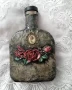 Винтидж ръчно декорирана празна бутилка , снимка 2