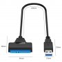 НОВ Кабел USB 2.0 / USB 3.0 към SATA 2 3 Adapter кабел за връзка към хардиск 2.5" Твърд Външен Диск , снимка 4