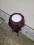 Прекрасна антикварна висока помощна масичка , снимка 5