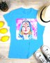 Дамска Тениска Цветна Намаление Лимитирана Серия , снимка 1 - Блузи с дълъг ръкав и пуловери - 43482860