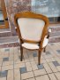 Френско кресло с подлакатници и гобленова дамаска , снимка 8