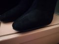№ 40 и 41 дамски високи ботуши чизми от имитация на велур и с висок ток в черен цвят, снимка 6