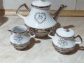 Английски порцелан сет за чай със сребърен кант, снимка 2