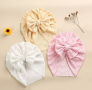 Шапка тюрбан с панделка,  пролетно- есенна шапка за бебе и малко дете, снимка 1 - Бебешки шапки - 36462105