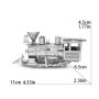 3D лазерно изрязан металeн пъзел парен локомотив - Направи си сам., снимка 6