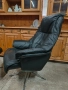 Relax кресло с отоманка от естествена кожа , снимка 3
