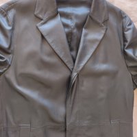 Мъжко елегантно кожено палто / дълго сако Kenzo Homme, снимка 12 - Якета - 34870823