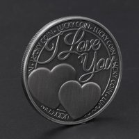 Монета с надпис " обичам те повече от колкото мога да се изразя " сърце детелина , влюбени, снимка 3 - Романтични подаръци - 27344818