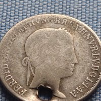 Сребърна монета 20 кройцера 1845г. Фердинанд първи Будапеща Унгария 13778, снимка 2 - Нумизматика и бонистика - 42968514