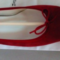 НОВИ обувки балерина, кожа 100%, велур, REPETTO PARIS, Франция, 38,5, снимка 2 - Дамски ежедневни обувки - 43074495