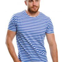 Нов мъжки моряшки комплект: моряшка класическа тениска без бие и капитанска шапка, снимка 6 - Тениски - 37662389
