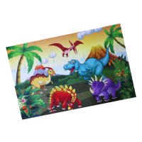 Голям детски пъзел с Динозаври, 48части, 92CMX62CM, снимка 2 - Игри и пъзели - 43143324