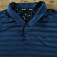 NIKE Men's Dry Stripe Golf Polo - страхотна мъжка тениска КАТО НОВА ХЛ, снимка 3 - Тениски - 40405336