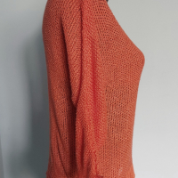 Памучна блуза от плетиво с прилеп ръкави "Jean Pascale"® / унисайз , снимка 4 - Блузи с дълъг ръкав и пуловери - 36526900