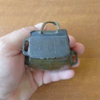 Стара бронзова кутийка барутница евзи,паласка,пищов,пушка,възстановка, снимка 5 - Антикварни и старинни предмети - 28547778