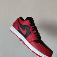 Нови Маратонки Nike Air Jordan 1 Low Reverse Bred Червени Черни Обувки Размер 42 Номер с кутия , снимка 6 - Маратонки - 39190130