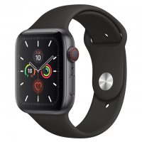Силиконова каишка Apple watch 7 – 45mm, 41mm черна, Black, снимка 3 - Смарт часовници - 35512897