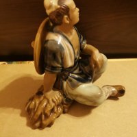 Азиатска керамична фигурка 10см., снимка 5 - Колекции - 44119397