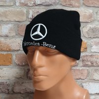 Нова зимна шапка на автомобилната марка Mercedes-Benz (Мерцедес) с подгъв, снимка 3 - Шапки - 43280121