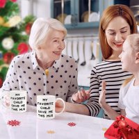 Нова Забавна чаша с послания за кафе Подарък за родител майка баща Коледа, снимка 6 - Други стоки за дома - 38773452