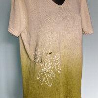 Луксозна декорирана плетена блуза тип туника / голям размер , снимка 1 - Туники - 26571763