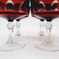 Чаши за шампанско, червен кристал (2.2), снимка 7 - Чаши - 43865290