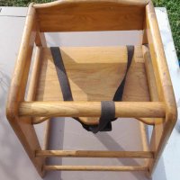 Детски дървен стол за хранене , снимка 1 - Столчета за хранене - 43079651