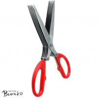 Многофункционални ножици за билки и зеленчуци - 5 остриета от неръждаема стомана - 19 см, снимка 5 - Аксесоари за кухня - 38483550