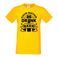 Мъжка тениска Save Water Drink Beer 2,Бира,Бирфест,Beerfest,Подарък,Изненада,Рожден Ден, снимка 8 - Тениски - 36387420