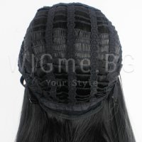 Дълга права сиво-черно омбре перука Нади, снимка 5 - Аксесоари за коса - 30140035