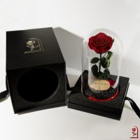 Романтичен подарък за приятелка / ЕСТЕСТВЕНА вечна роза в стъкленица / Подарък за Рожден Ден на Жена, снимка 3 - Градински цветя и растения - 24090675