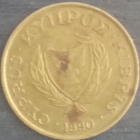 10 цента(1990) Кипър , снимка 2 - Нумизматика и бонистика - 38159536