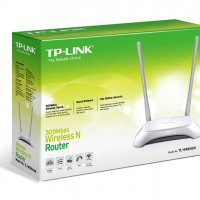 Рутер безжичен  Router TP-Link TL-WR840N Wi-Fi N 300Mbps с 2 мощни външни антени x5 dBi, снимка 4 - Рутери - 22434639
