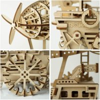 Нов 3D дървен пъзел Дирижабъл Играчка Конструкция за деца възрастни, снимка 4 - Пъзели - 38064902