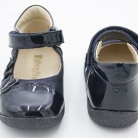 №18, -82% Официални обувки за момиче в тъмно синьо с 3 пеперудки, снимка 5 - Бебешки обувки - 28294795