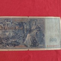 Райх банкнота 100 марки 1910г. Германия уникат за колекционери 28289, снимка 11 - Нумизматика и бонистика - 37144636