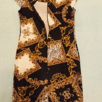 Рокля ЗЛАТЕН ЛЕОПАРД , кралски цветове- златно, черно , шампанско и леопардово, елегантна , удобна, снимка 12 - Рокли - 37510235