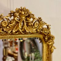 Голямо огледало - Ангели "Луи XV" (златно), снимка 3 - Огледала - 43939091