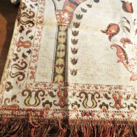 Старинно турско молитвено килимче джамията Селимийе в Едирне - красота в златни нишки - направете, снимка 6 - Антикварни и старинни предмети - 34592436