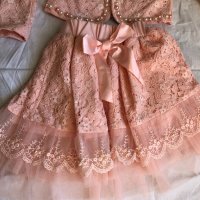 Сако и пола за момиче - цвят праскова, снимка 2 - Детски рокли и поли - 32814523